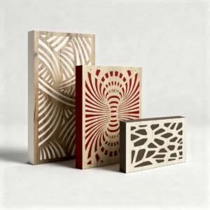 Akustické panely s difuzní přední deskou v různých barvách a vzorech