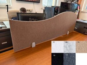 Bilnora dělicí panel na stůl vlnitá akustická clona 120×40×1,2 cm