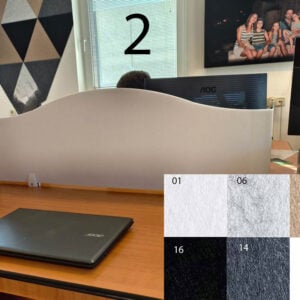 Bilnora dělicí panel na stůl vlnitá akustická clona 120×40×1,2 cm