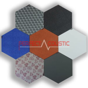 Vzorované šestihranné akustické panely - barvy