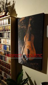 houslový akustický panel na stěně