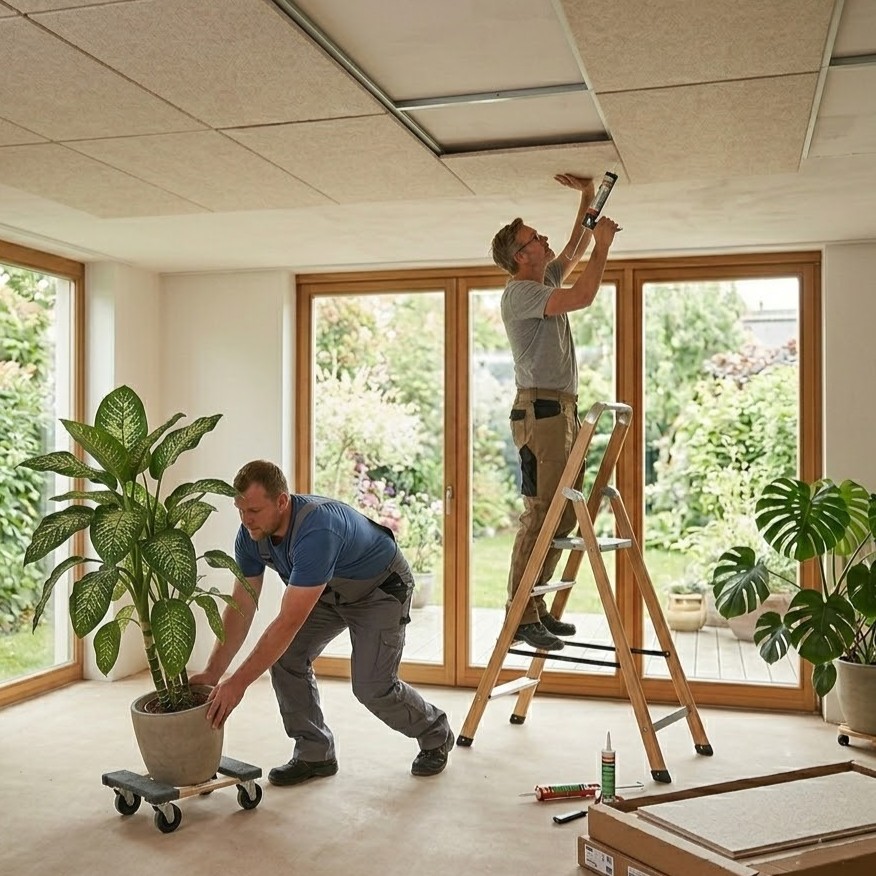 Jak odhlučnit stávající strop pomocí lepeného vícevrstvého systému při rekonstrukci