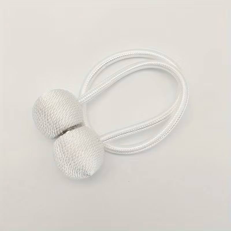 magnetická spona na závěsy – bílá