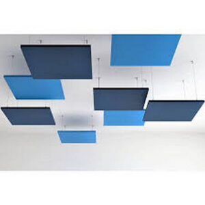 modré stropní panely