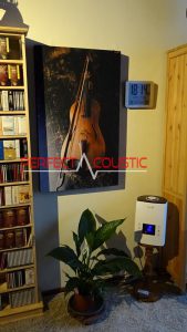 printed acoustic panel with violin